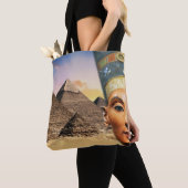 ネフェティティアクヘナテン&ピラミッド トートバッグ (クローズアップ)