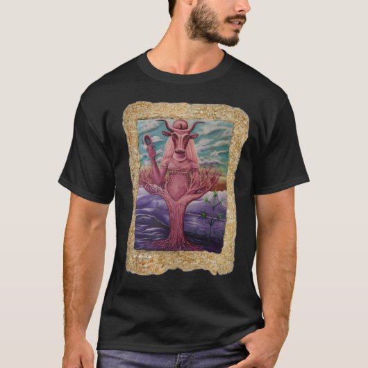 ネフェルタラによるハトホルTシャツ Tシャツ (正面)