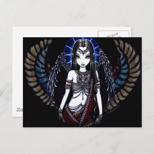 ネフェルタリアンゲリックのエジプト女神ポストカード ポストカード (正面/裏面)