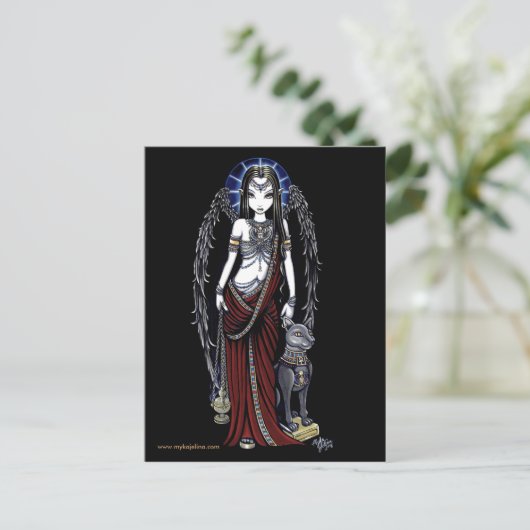 ネフェルタリエジプトバステト女神エンジェルポストカード ポストカード (スタンド正面)