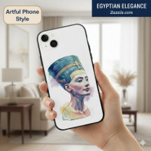 ネフェルティティの水彩画 スマートフォンケース - エジプト美術