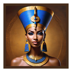 “ネフェルティティ王妃” 古代アフリカの美しい女王 フォトプリント           