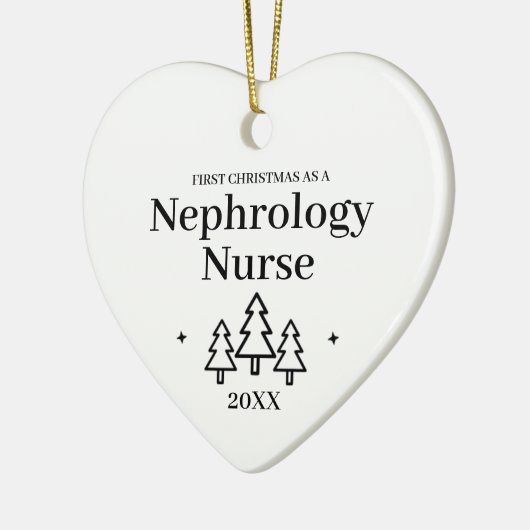 ネフローロジーナース新しいジョブクリスマス セラミックオーナメント (左)