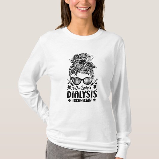ネフローロジーワンラッキー透析技術者ナース Tシャツ (正面)