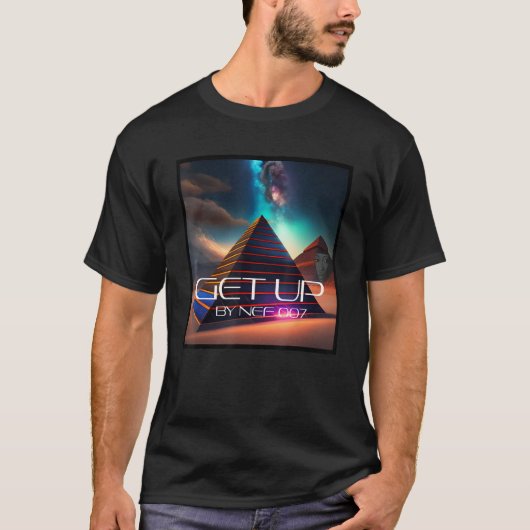 ネフ007による詩『GET UP』 Tシャツ (正面)