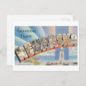 ネブラスカからのヴィンテージの挨拶 ポストカード (正面/裏面)