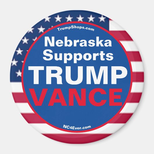 ネブラスカがTRUMP VANCE冷蔵庫をサポート マグネット (正面)
