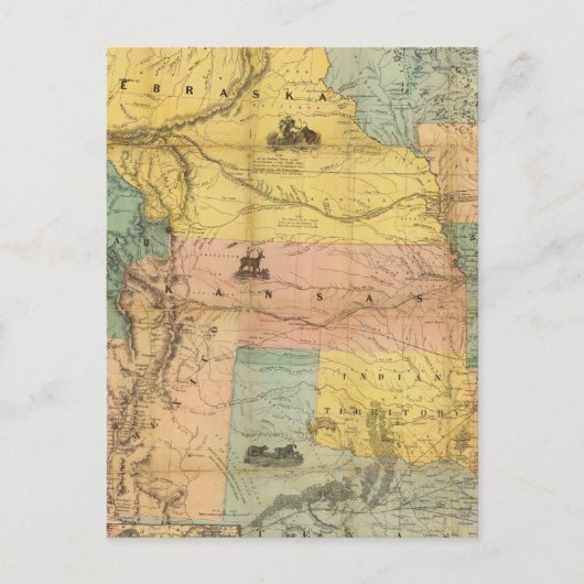 ネブラスカとカンザス2 ポストカード (正面)