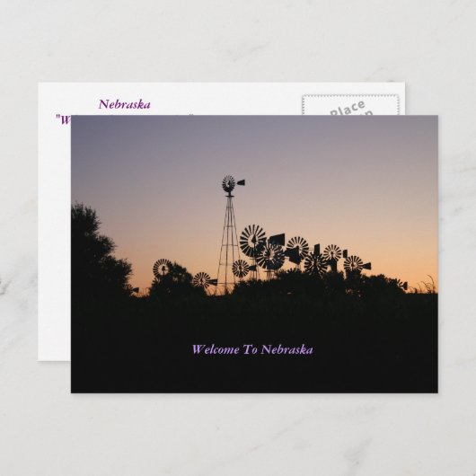 ネブラスカのはがきにへようこそ ポストカード (正面/裏面)