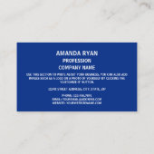 ネブラスカのシール 名刺 (裏面)