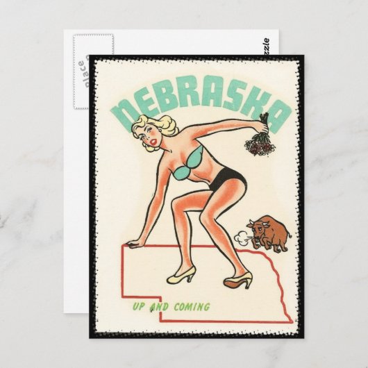 ネブラスカのヴィンテージ旅行はがき ポストカード (正面/裏面)