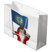 ネブラスカの兆候のあるサンタクロース ラージペーパーバッグ (正面アングル)