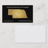 ネブラスカの名刺メタリック金ゴールド 名刺 (正面/裏面)