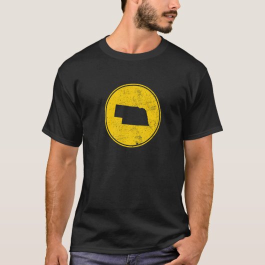 ネブラスカの地図ネブラスカ誇りを持ったンヴィンテージ Tシャツ (正面)