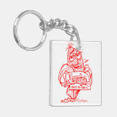 ネブラスカの居心地の良いコニーのおもしろいキーチェーン! キーホルダー (正面左)