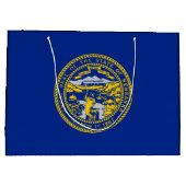 ネブラスカの州の旗のデザイン ラージペーパーバッグ (裏面)