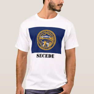 ネブラスカの州の旗は、脱退します Tシャツ