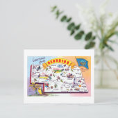 ネブラスカの旅行ポスターからのヴィンテージの挨拶 ポストカード (スタンド正面)