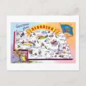 ネブラスカの旅行ポスターからのヴィンテージの挨拶 ポストカード (正面)