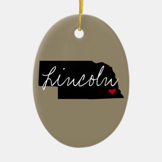 ネブラスカの町 セラミックオーナメント (正面)