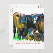 ネブラスカの草原の女の子の郵便はがき ポストカード (正面/裏面)