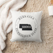 ネブラスカの郵便番号ピロー クッション (ブランケット)