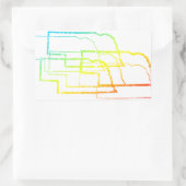 ネブラスカぼやけクル 長方形シール (バッグ)