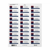 ネブラスカオーバーオールズバッファロープレイド差出人住所 ラベル (フルシート)