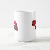ネブラスカカスタムホーム州バッファロープレイドクリスマスクリスマス コーヒーマグカップ (中央)