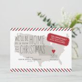 ネブラスカクリスマス引っ越しアナウンスホリデー シーズンカード (スタンド正面)