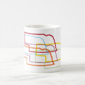 ネブラスカプライドぼやけ コーヒーマグカップ (中央)