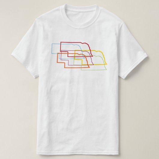 ネブラスカプライドぼやけ Tシャツ (デザイン正面)