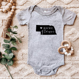 ネブラスカホームグロウン州ティー ベビーボディスーツ