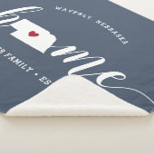 ネブラスカホーム州 パーソナライズされた シェルパブランケット (3/4)