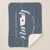 ネブラスカホーム州 パーソナライズされた シェルパブランケット (正面)