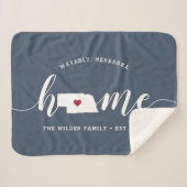 ネブラスカホーム州 パーソナライズされた シェルパブランケット (正面(横))