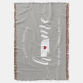 ネブラスカホーム州 パーソナライズされた スローブランケット (正面縦)