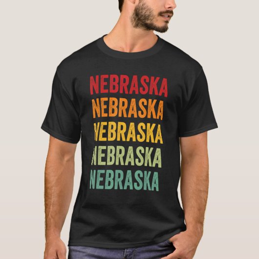 ネブラスカレインボーネブラスカ州 Tシャツ (正面)