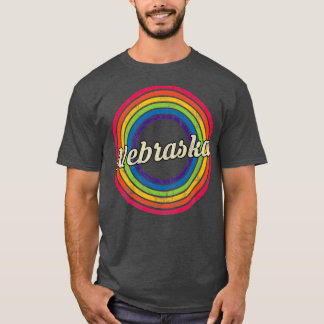 ネブラスカレトロレインボーアウェースタイル Tシャツ