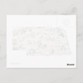 ネブラスカヴィンテージ写真地図ネブラスカ州図 ポストカード (裏面)