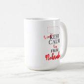 ネブラスカ保の人だから落ち着かない コーヒーマグカップ (正面右)