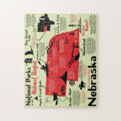 ネブラスカ国立公園インフォグラフィックの地図 ジグソーパズル (縦)