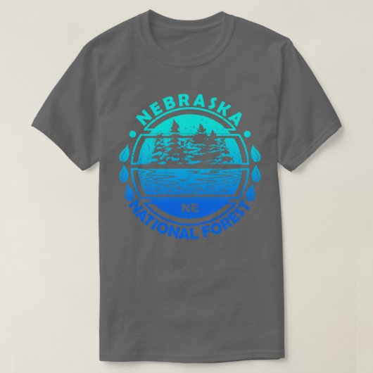 ネブラスカ国立森林ネブラスカ州自然ラン Tシャツ (デザイン正面)