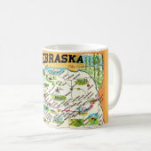 ネブラスカ地図マグ コーヒーマグカップ (正面右)