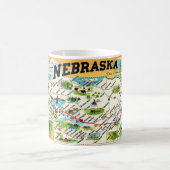 ネブラスカ地図マグ コーヒーマグカップ (中央)