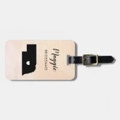 ネブラスカ地図ラゲッジタグ、ウェディングパーティーへようこそ ラゲッジタグ (正面横)