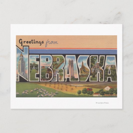 ネブラスカ大文字の情景ネブラスカ ポストカード (正面)