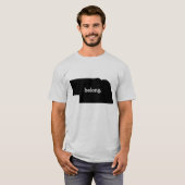 ネブラスカ属州の地図 Tシャツ (正面フル)