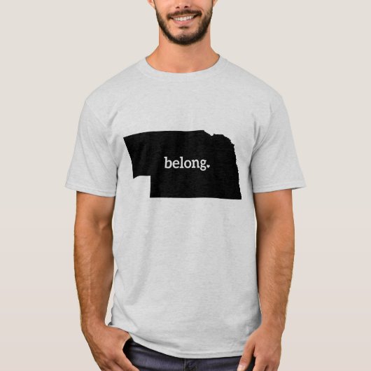 ネブラスカ属州の地図 Tシャツ (正面)