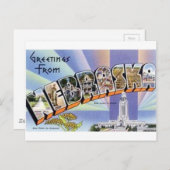 ネブラスカ州からこんにちは ポストカード (正面/裏面)